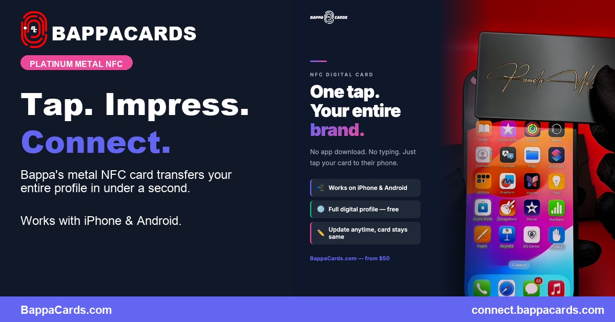 Bappa NFC metal card tap demo