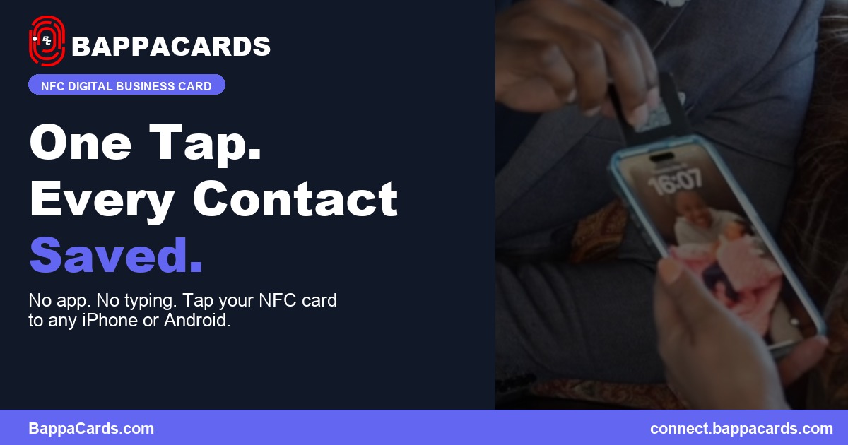 NFC digital business card tap at networking event