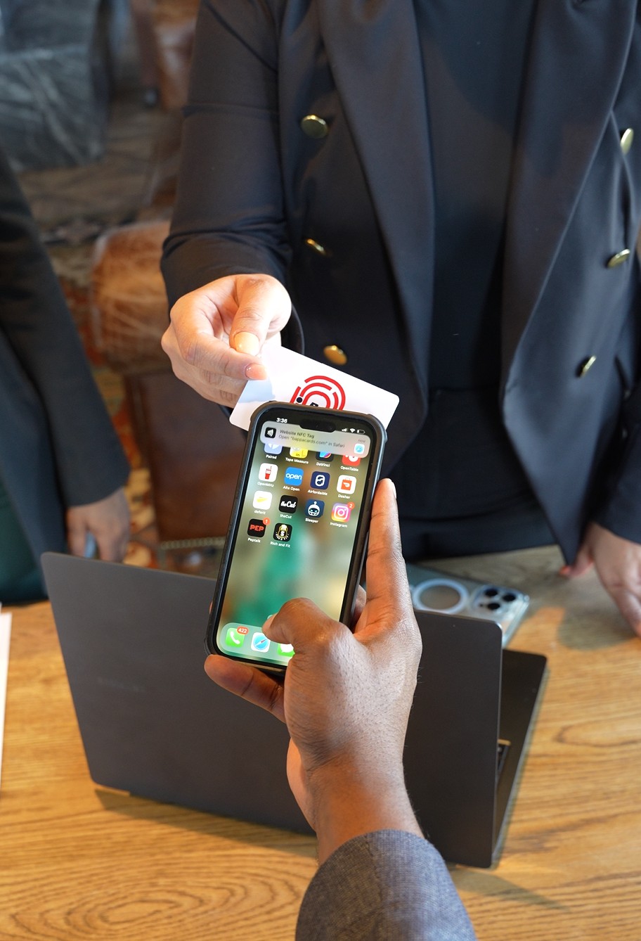 Card tap in action